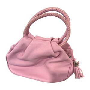 Daniella Ortiz Gigi Pink Top Handle Bag Pebbled Leather Unique Fun Shape NWT